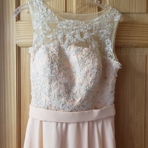 Pink Lace Formal Dress